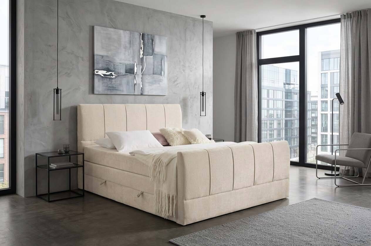 Boxspringbett Harmony creme Liegefläche B/L: ca. 160x200 cm