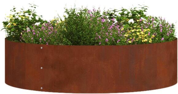 vidaXL Pflanzring braun Stahl B/H/L: ca. 80x20x80 cm