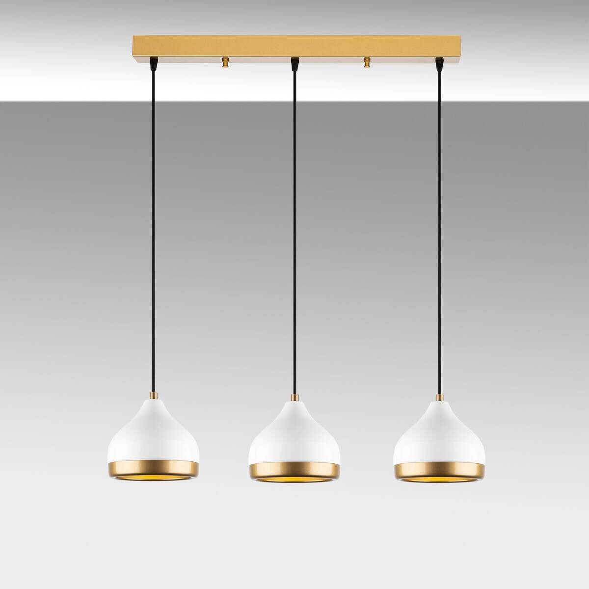 Opviq Pendelleuchte Yldo weiß B/H/T/L: ca. 67x111x17x67 cm E27 3 Brennstellen