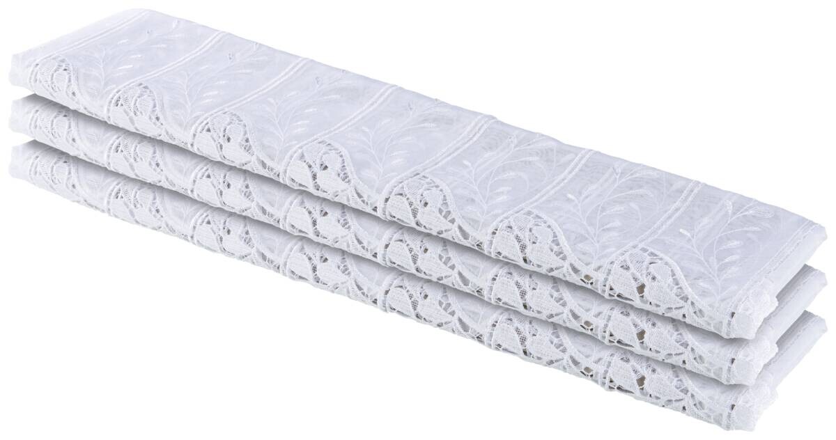Scheibengardinen-Meterware Logan weiß 100% Polyester H: ca. 45 cm