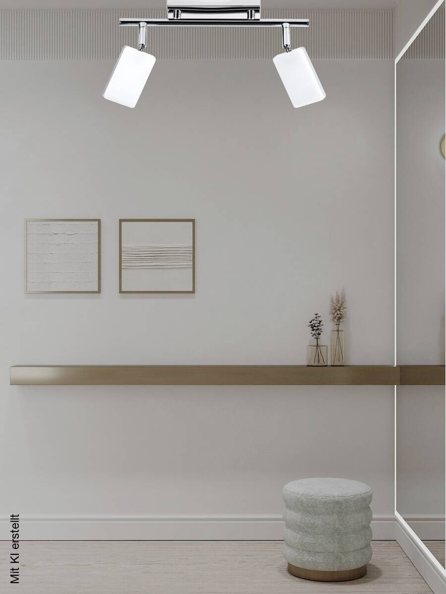POCOline LED-Spot 2-flg. Chrissy Chrom Metall Kunststoff L: ca. 30 cm 2 Brennstellen