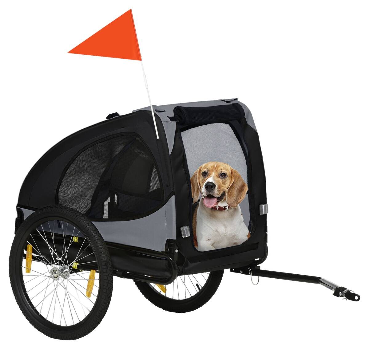 PawHut Hunde-Zubehör schwarz Edelstahl B/H/L: ca. 71x140x83 cm