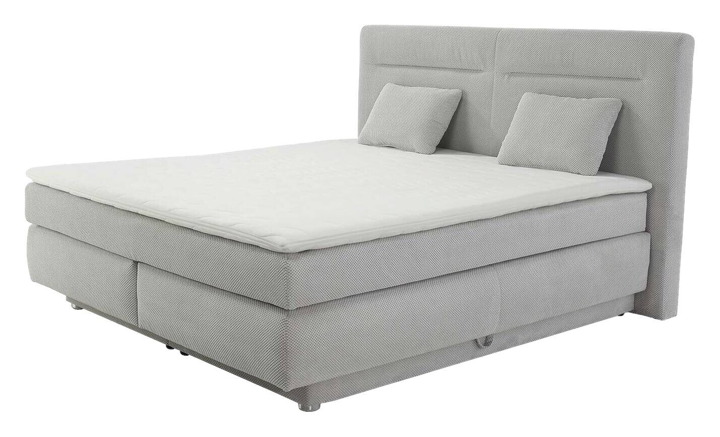 Boxspringbett hellgrau Liegefläche B/L: ca. 180x200 cm