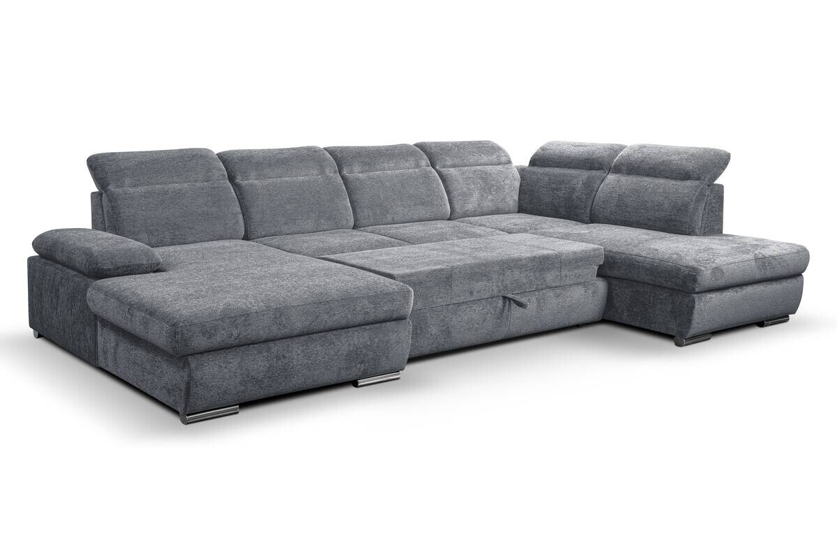 Wohnlandschaft Cordoba grau Webstoff B/H/T: ca. 359x105x232 cm