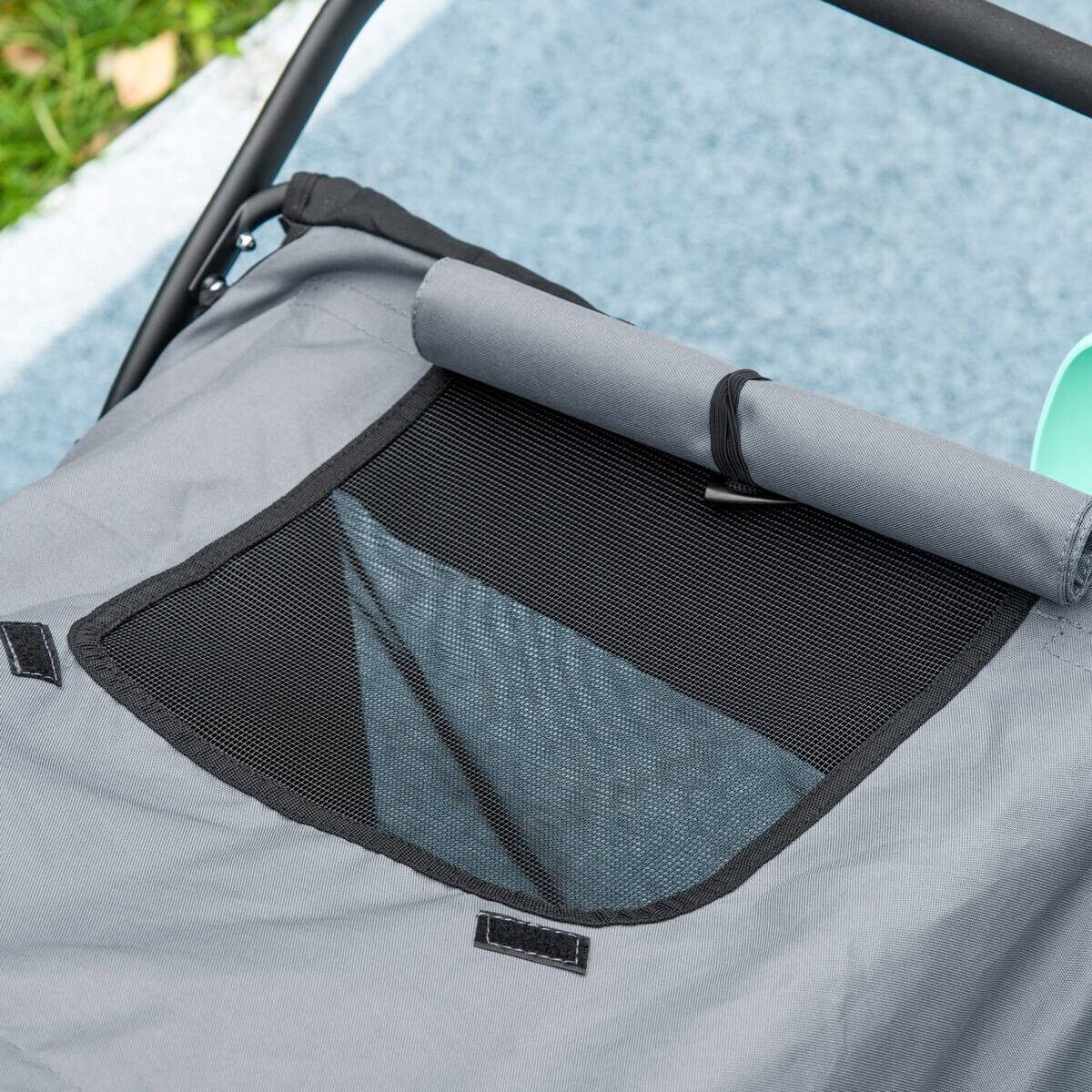 PawHut Hundebuggy grau Polyester-Mischgewebe B/H/L: ca. 70x97,5x111 cm