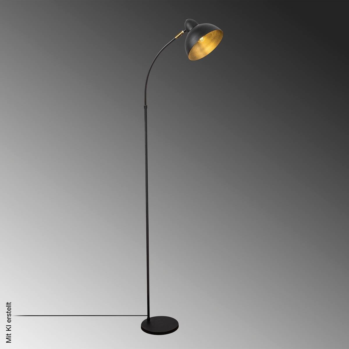 Opviq Stehlampe schwarz B/H/T/L: ca. 43x162x43x20 cm E27 1 Brennstellen