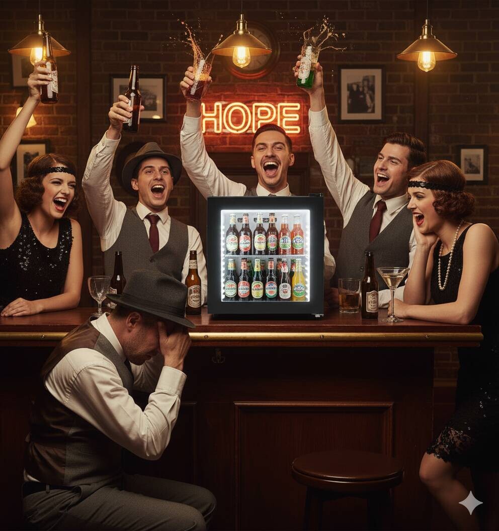 POCOline Glastür-Kühlschrank