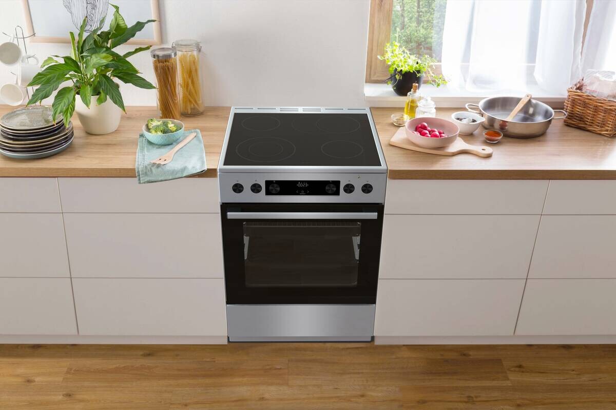 Gorenje Stand-Elektroherd GECS6C70XPA Edelstahloptik B/H/T: ca. 60x85x60 cm