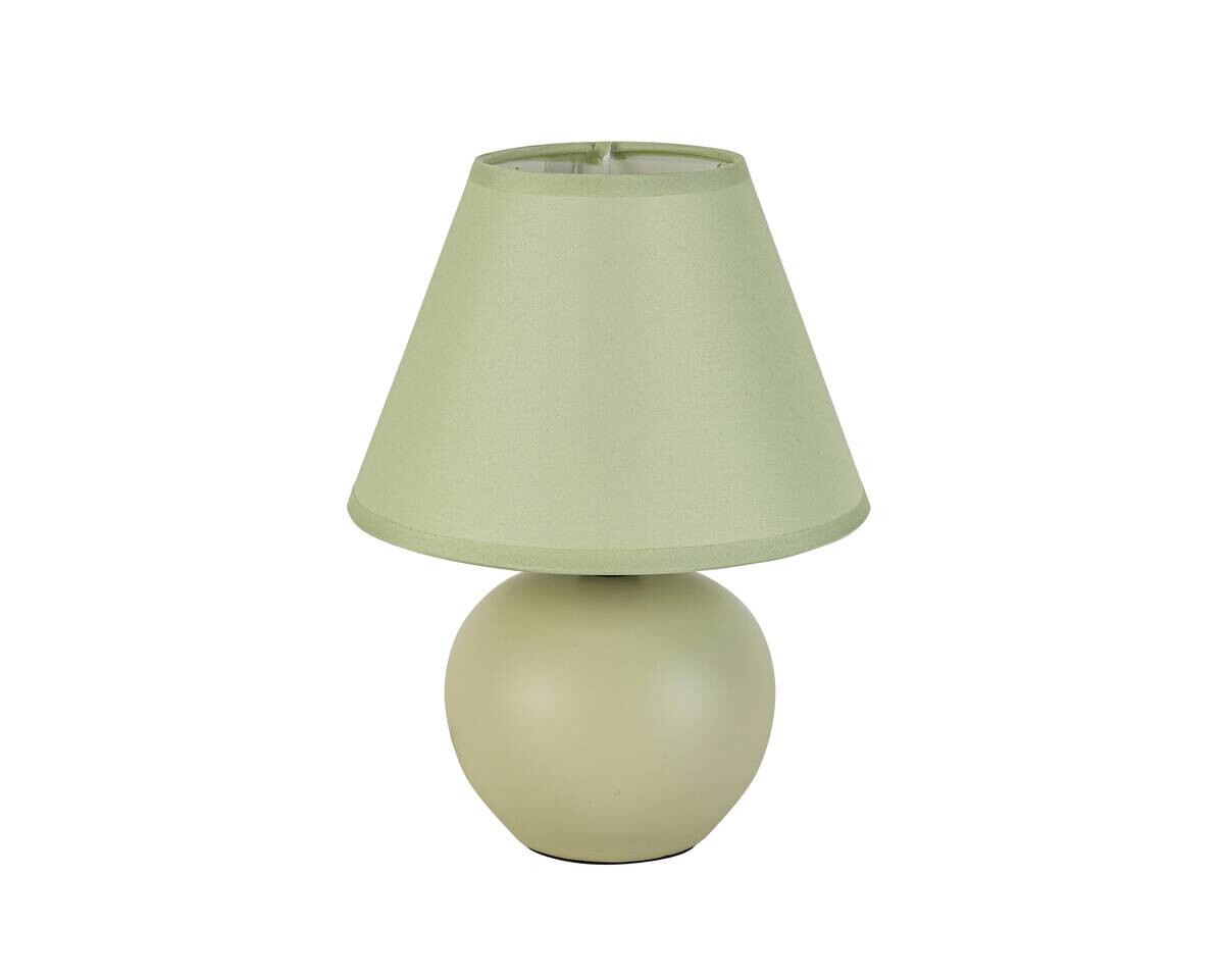 Nolo Tischleuchte Seline grün Stoff Keramik H: ca. 24 cm E14 1 Brennstellen