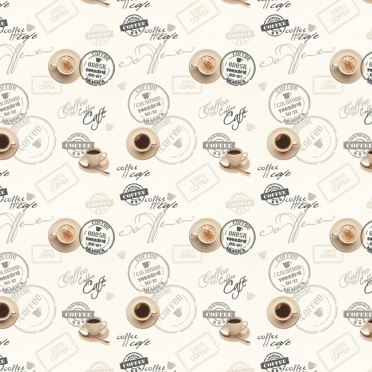 Vinyltapete Coffee beige B/L: ca. 53x1005 cm