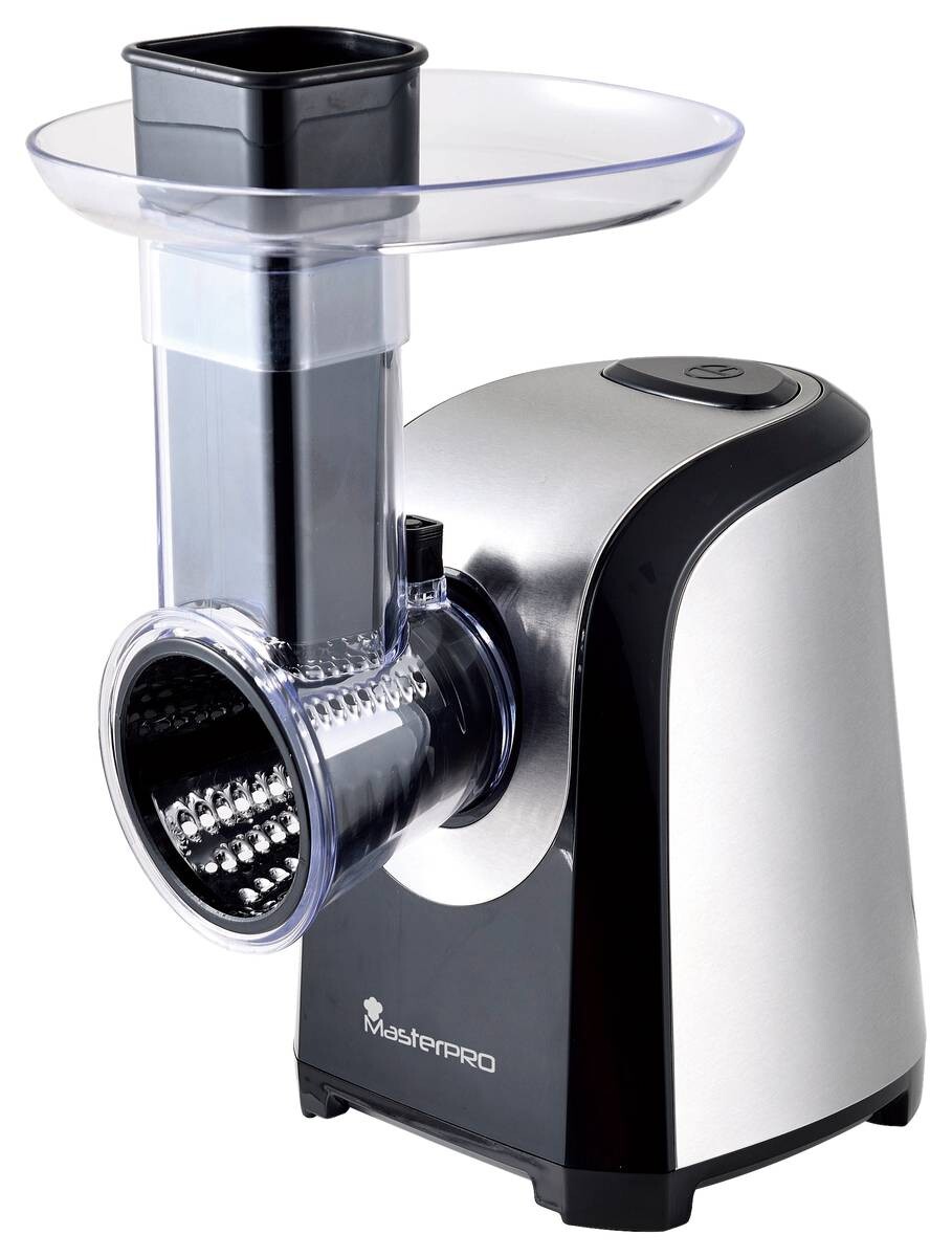 MASTERPRO Reibe elektrisch silber schwarz Edelstahl Kunststoff B/H/T: ca. 245x30,5x20,3 cm ca. 150 W