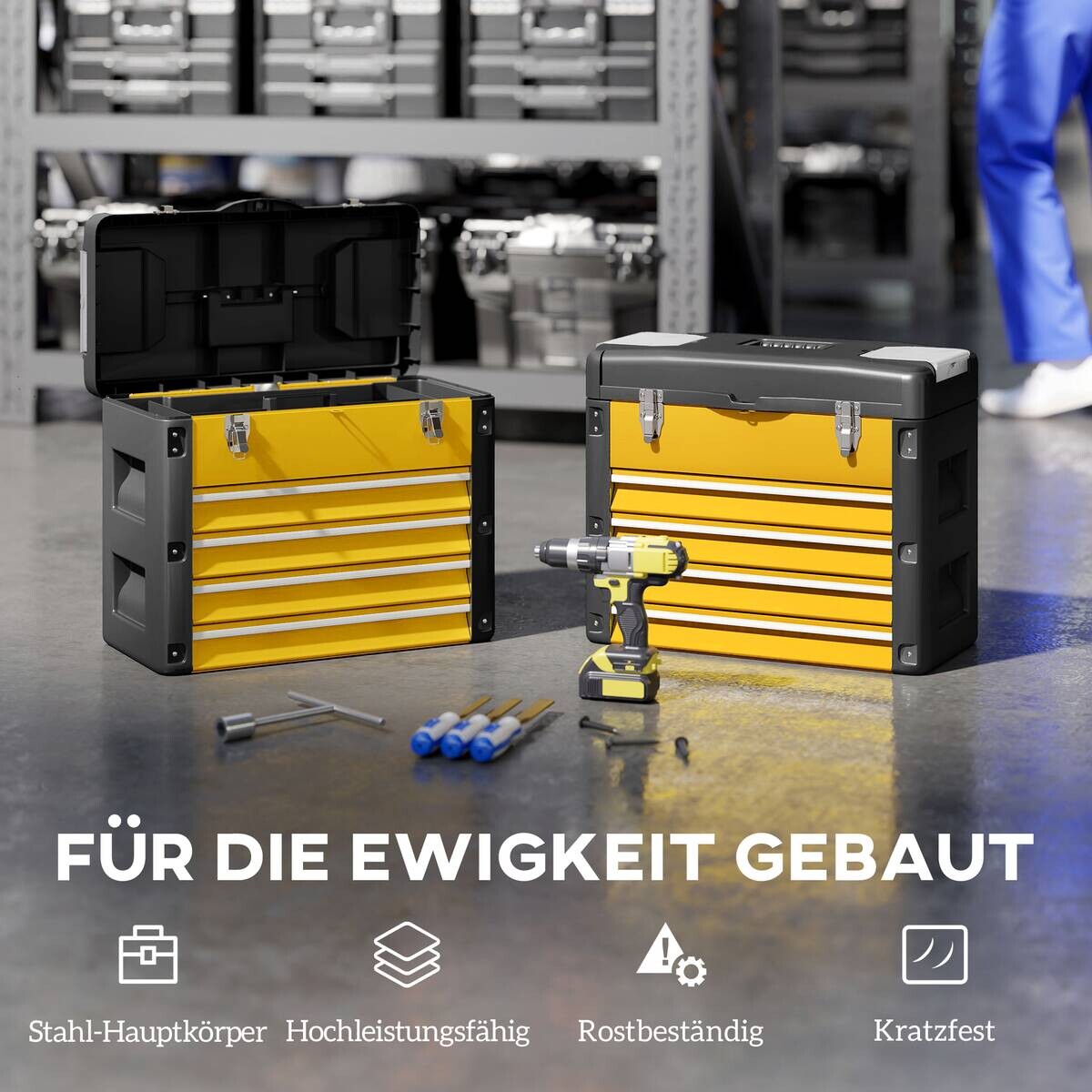 Werkzeugkiste B/H/T: ca. 49,7x40,7x25,3 cm