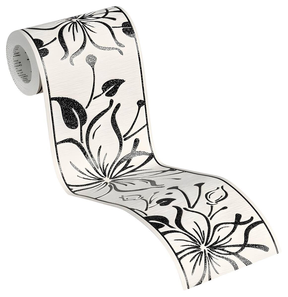 A.S.Creation Bordüre silber weiß B/H/D: ca. 13x500x8,5 cm