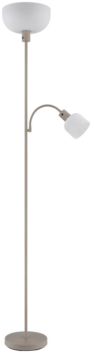 GLOBO Stehlampe sand Metall Kunststoff B/H/L: ca. 14,5x67,5x33 cm 2 Brennstellen