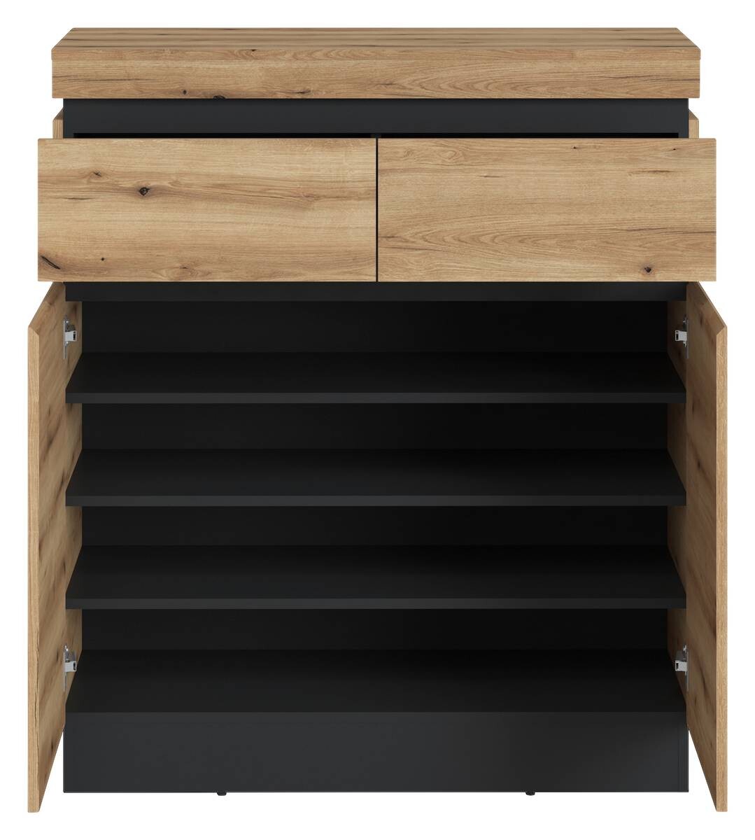 Schuhkommode Corte Eiche Evoke Coast Nachbildung anthrazit B/H/T: ca. 101x116x45 cm