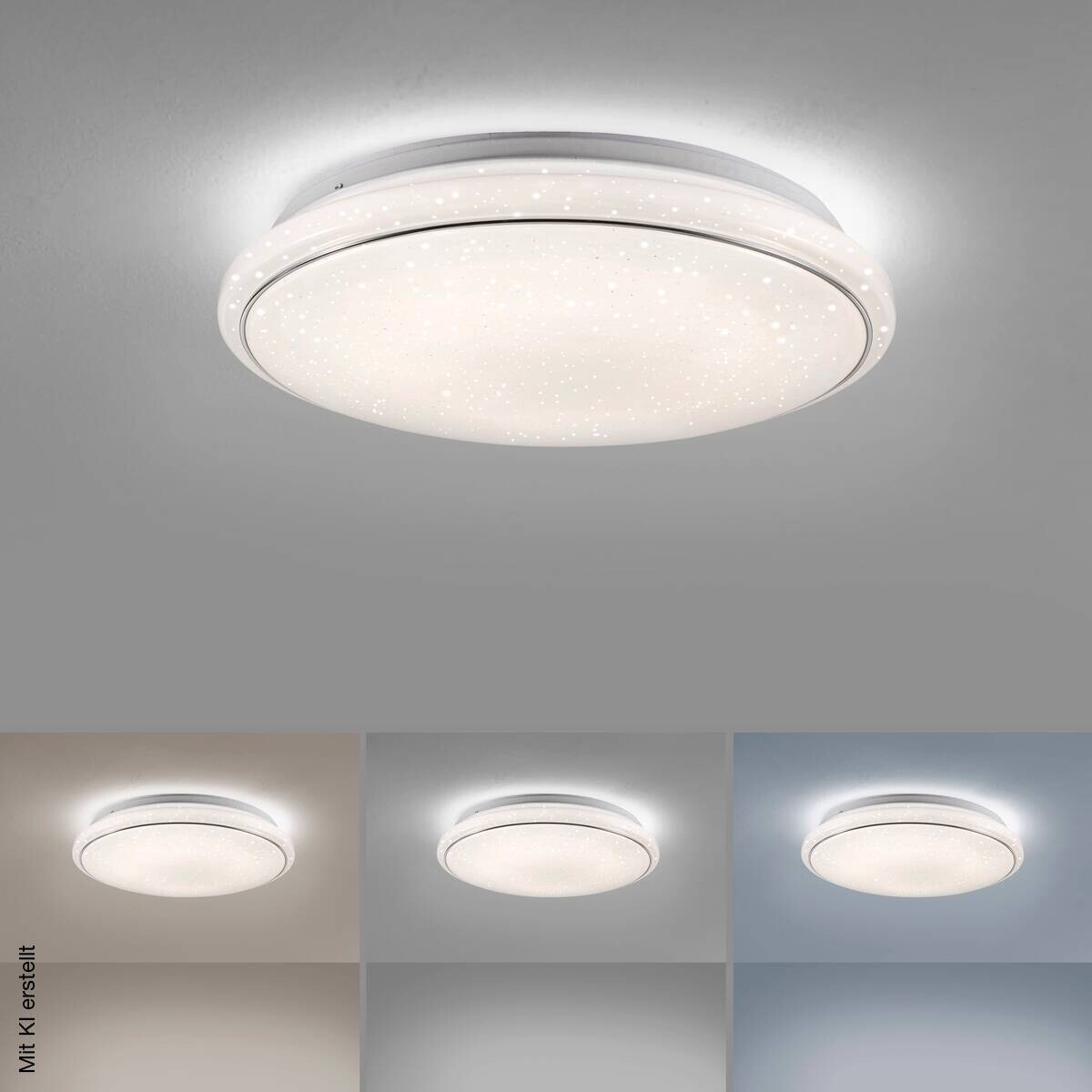 Just Light Deckenleuchte 14364-16 weiß Metall Kunststoff H/D: ca. 10x44 cm