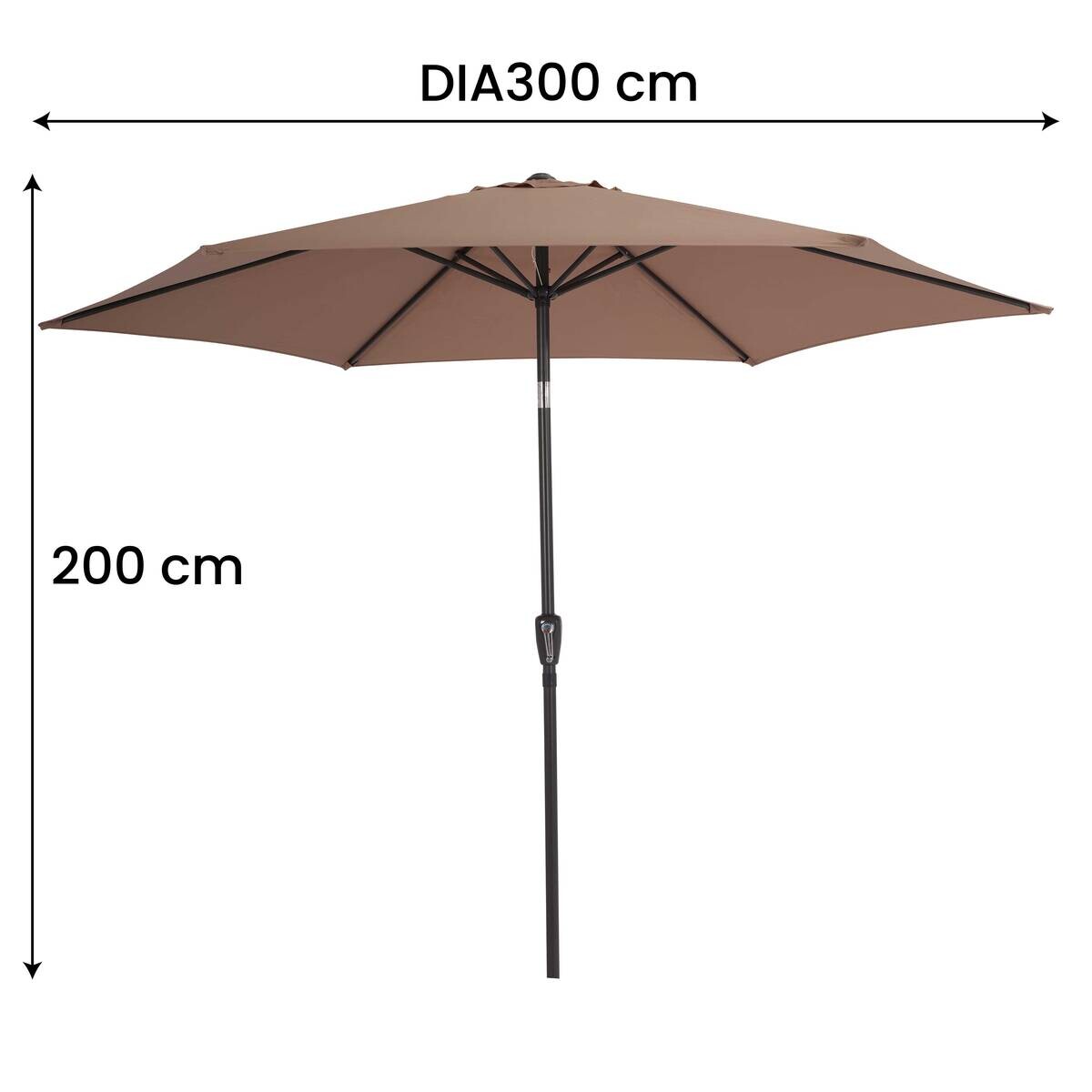 POCOline Sonnenschirm taupe Polyester H/D: ca. 240x300 cm