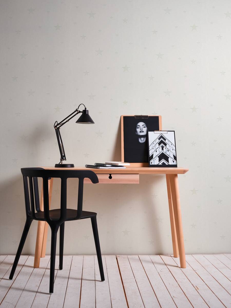 A.S.Creation Vliestapete Black & White Sterne weiß B/L: ca. 53x1005 cm