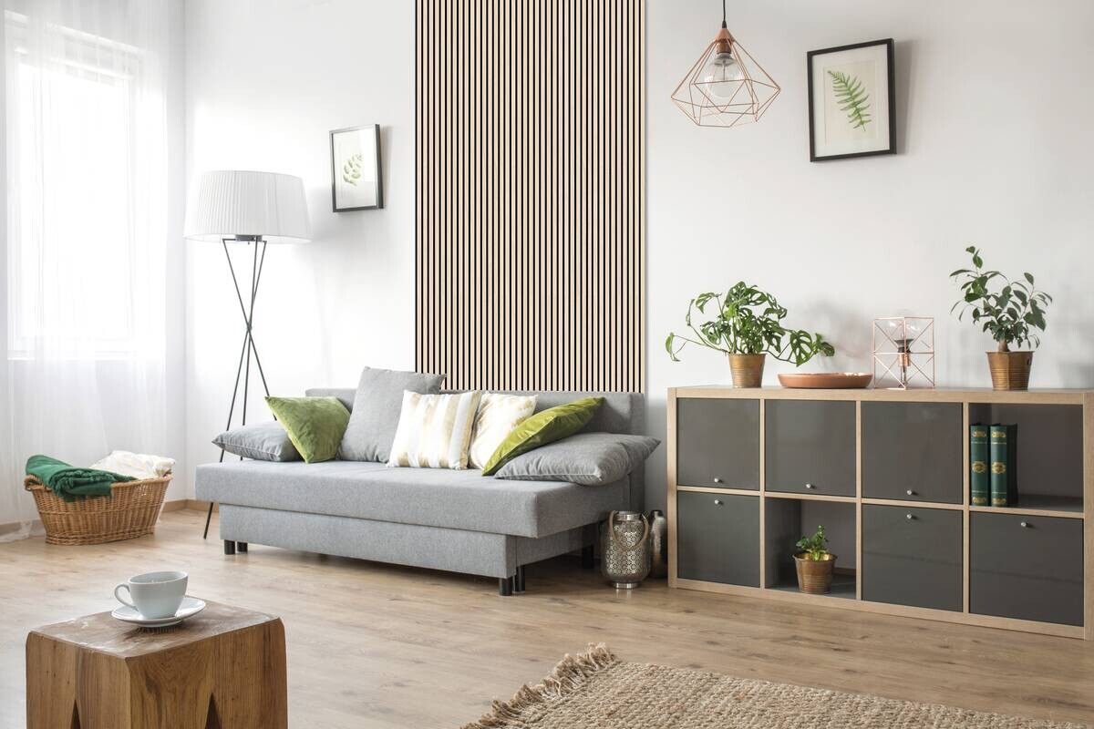 Wand- und Akustikpaneel Eiche L/B/H: ca. 244x60x1 cm pro Stück