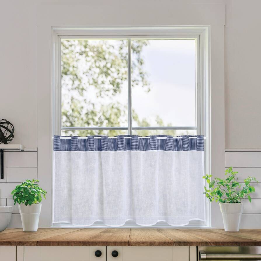 Happy Home Scheibengardine Jens weiß B/L: ca. 140x50 cm