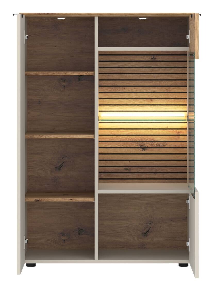 Vitrine NEXA Cashmere Eiche Artisan Oak Nachbildung B/H/T: ca. 80x116x40 cm