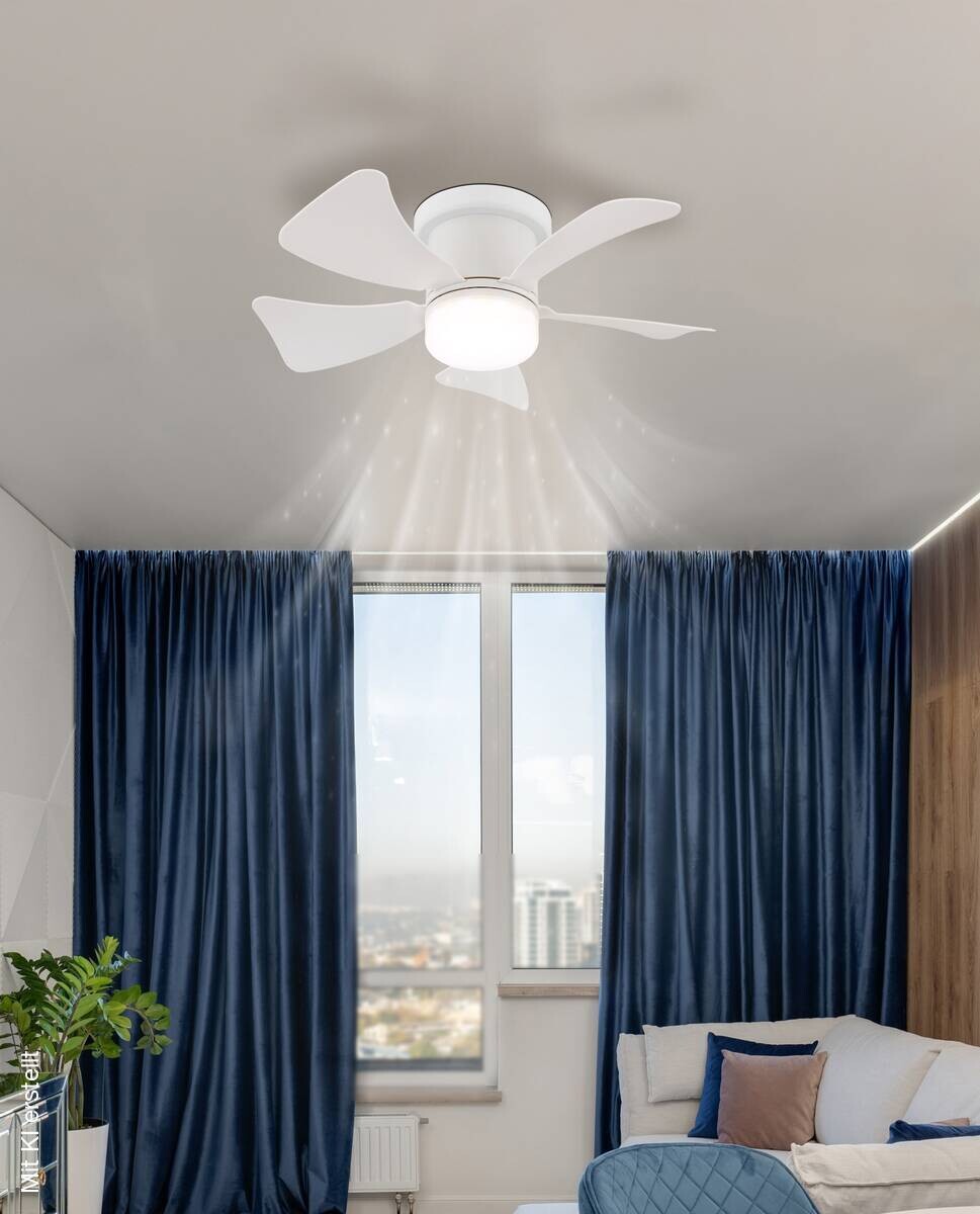 GLOBO LED-Deckenventilator Opal weiß H/D: ca. 13x40,6 cm max. 10 W