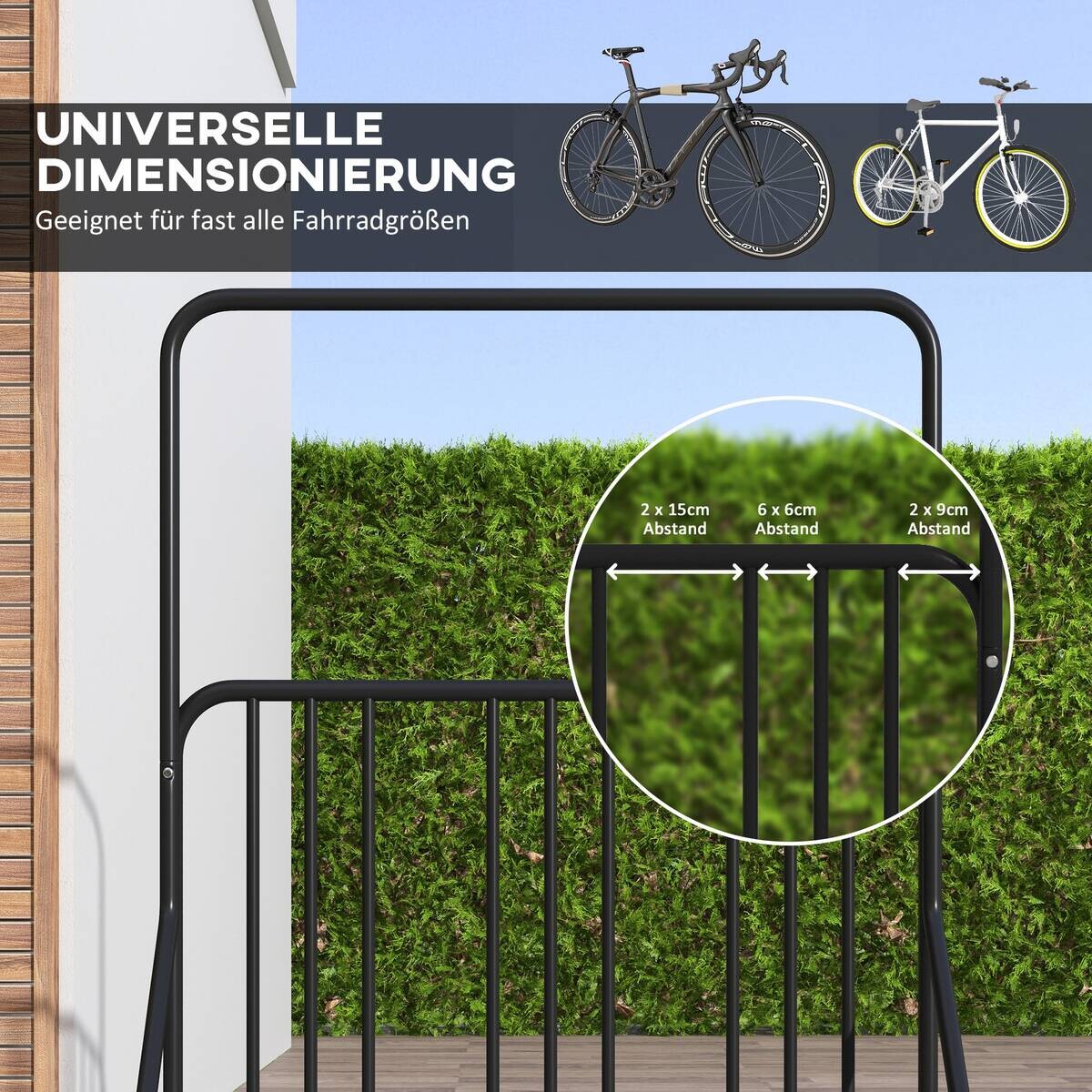 DURHAND Fahrrad-Zubehör schwarz schwarz B/H/L: ca. 92x102x130 cm