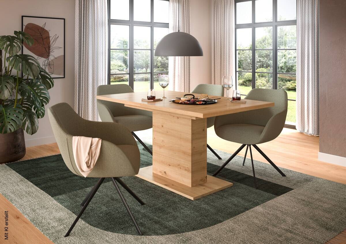 Esstisch MOTION Artisan Oak Nachbildung B/H/T: ca. 150x76x90 cm