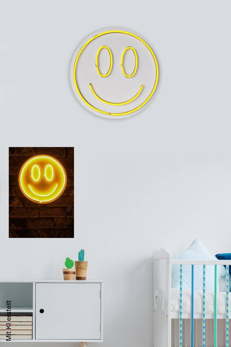 Opviq LED-Wandleuchte gelb PVC B/H/T/L: ca. 27x27x2x27 cm