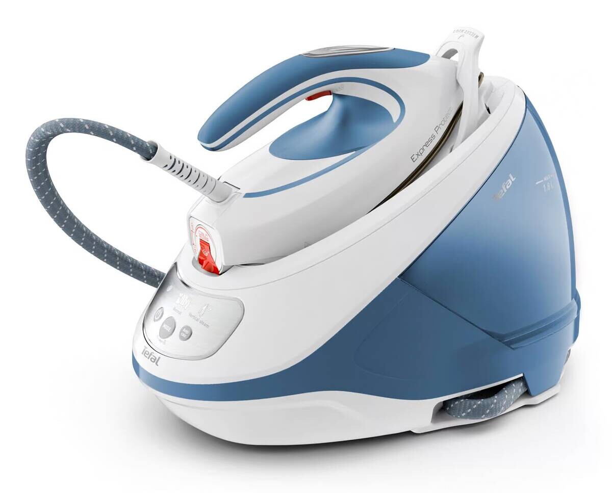 Tefal Dampfbügelstation blau weiß