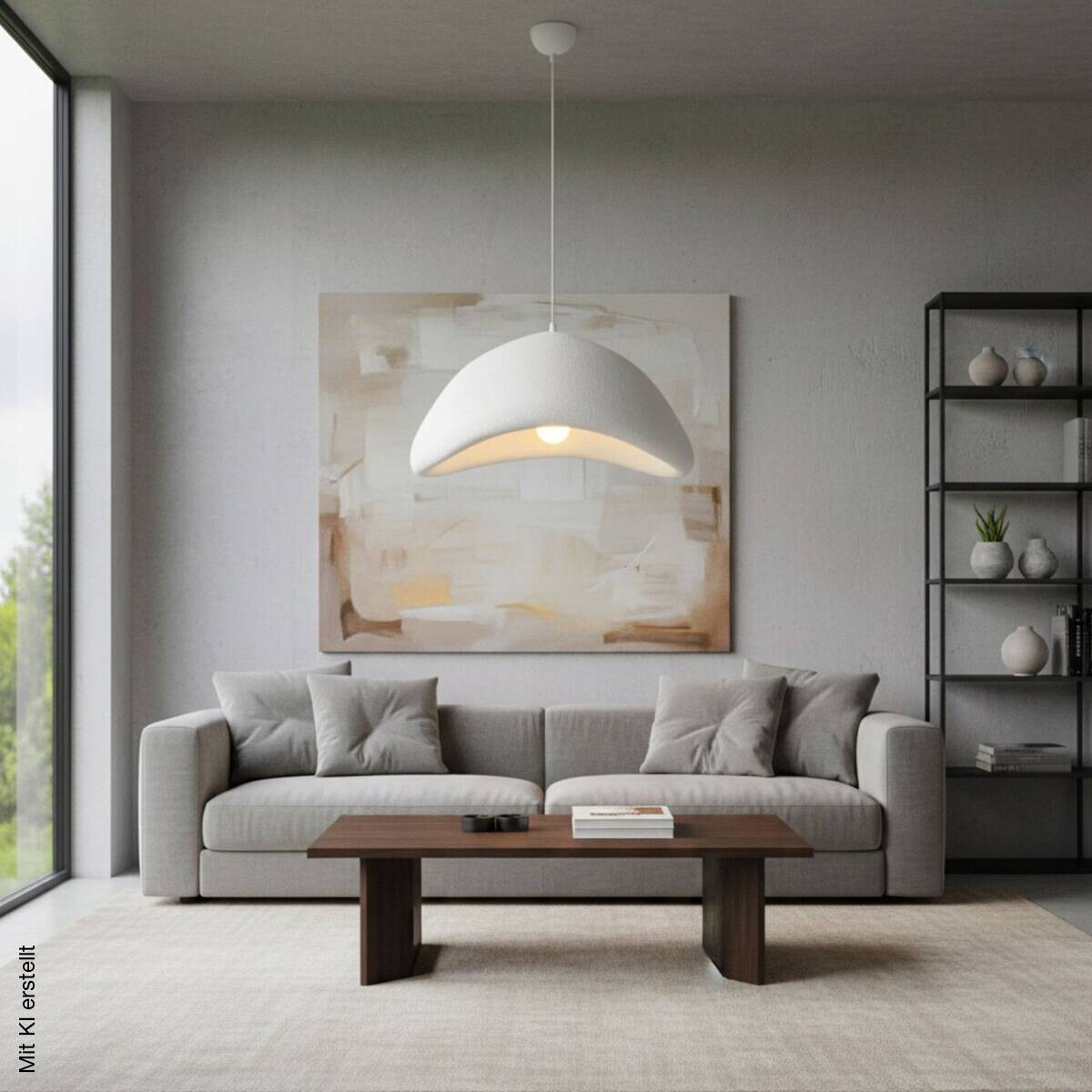 Opviq Pendelleuchte weiß B/H/T: ca. 52x109x40 cm E27 1 Brennstellen