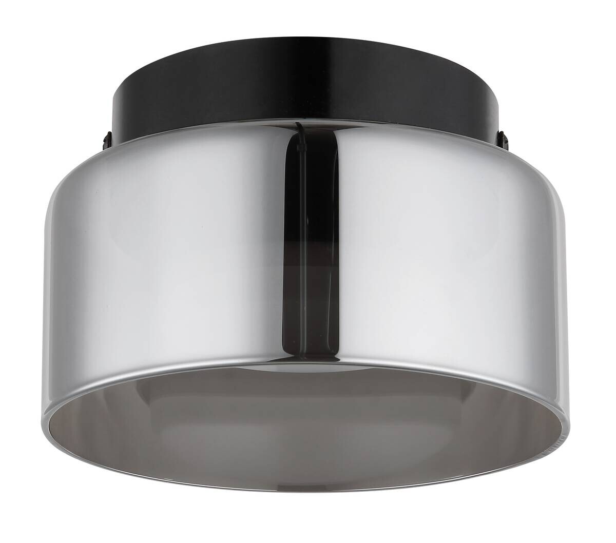 GLOBO LED-Deckenleuchte Rauch schwarz Metall Glas H/D: ca. 8,5x13 cm 1 Brennstellen