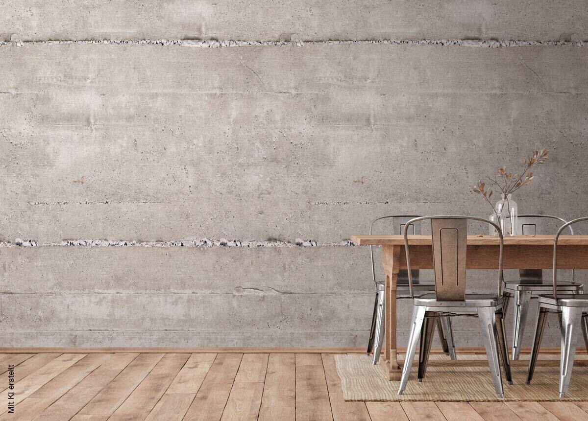 Livingwalls Fototapete Betonoptik grau creme B/L: ca. 280x159 cm