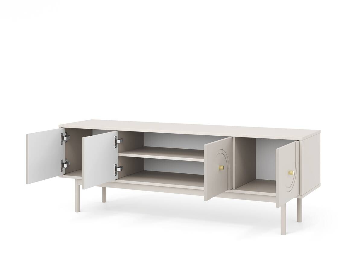 Lowboard MAZOMA Eiche Kaschmirgrau Nachbildung gold Optik B/H/T: ca. 154x53,5x39 cm