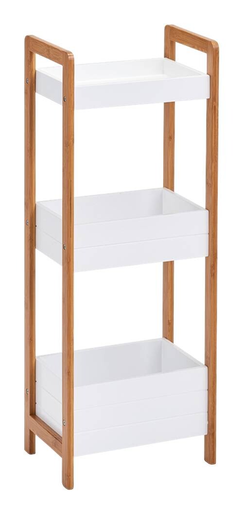 Standregal weiß Bambus B/H/T: ca. 28x74x20 cm