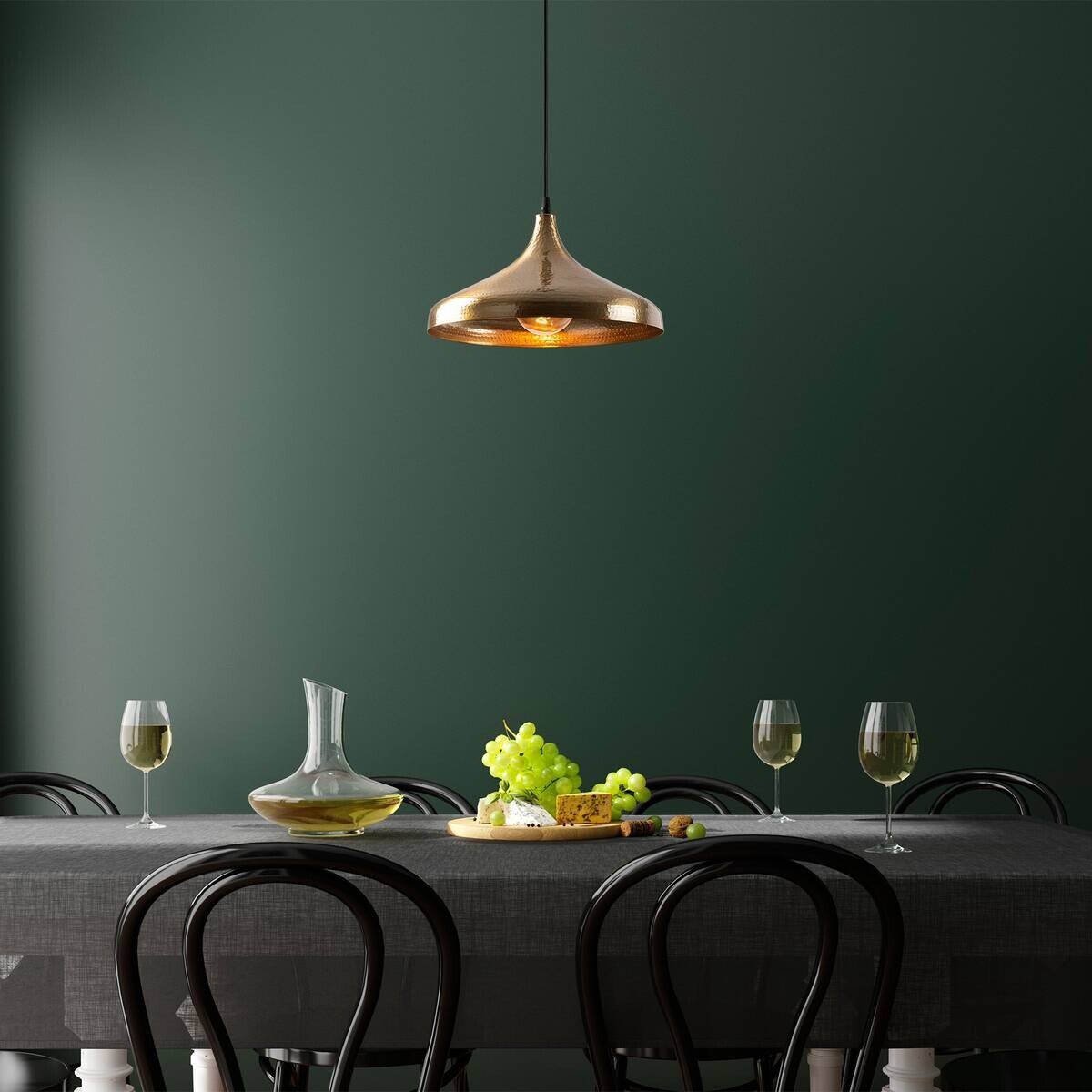 Opviq Pendelleuchte Tattoo bronze Eisen B/H/T/L/D: ca. 36x118x36x36x36 cm E27 1 Brennstellen