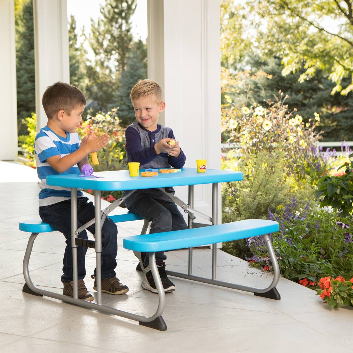 Lifetime Picknickgarnitur Kids blau Kunststoff B/H/L: ca. 90x53x83 cm