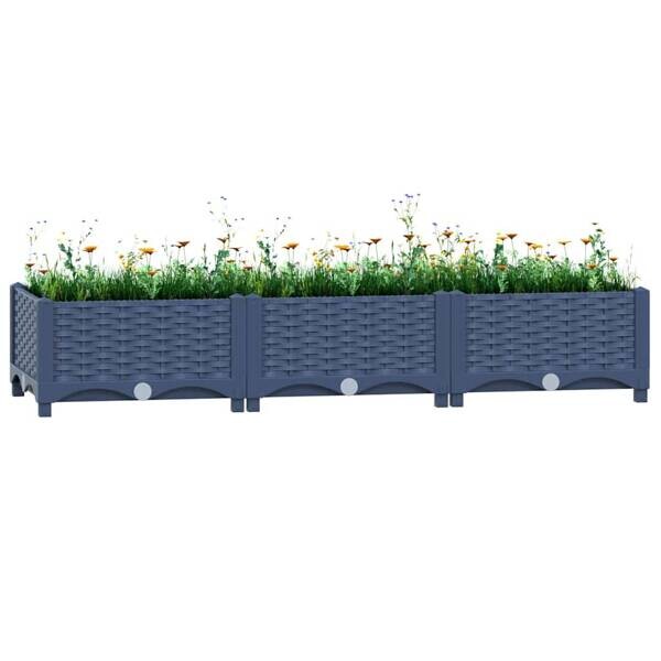 Hochbeet grau Polypropylen B/H/L: ca. 40x23x120 cm
