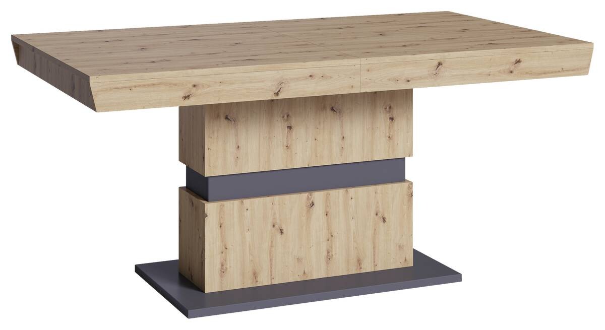 Tisch MATTHEW Eiche Nachbildung anthrazit B/H/T: ca. 160x75x90 cm