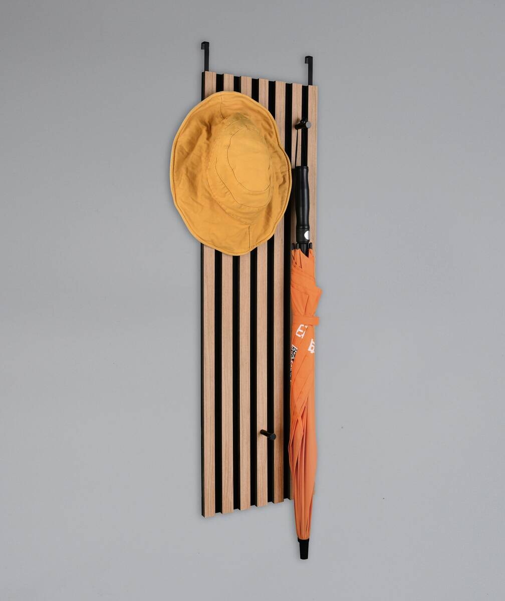 Türgarderobe Grace Eiche Artisan Nachbildung schwarz B/H/T: ca. 30x100x7 cm