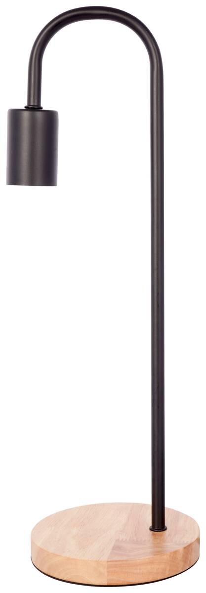 Kayoom Tischleuchte Vinara 625 schwarz Holz Metall B/H/T/D: ca. 15x47x15x15 cm E27 1 Brennstellen