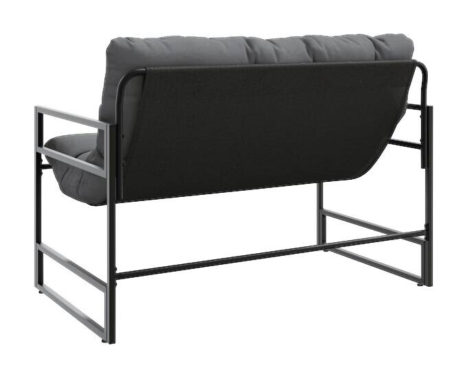 vidaXL Gartenbank schwarz Polyester B/H/L: ca. 67x76x113 cm