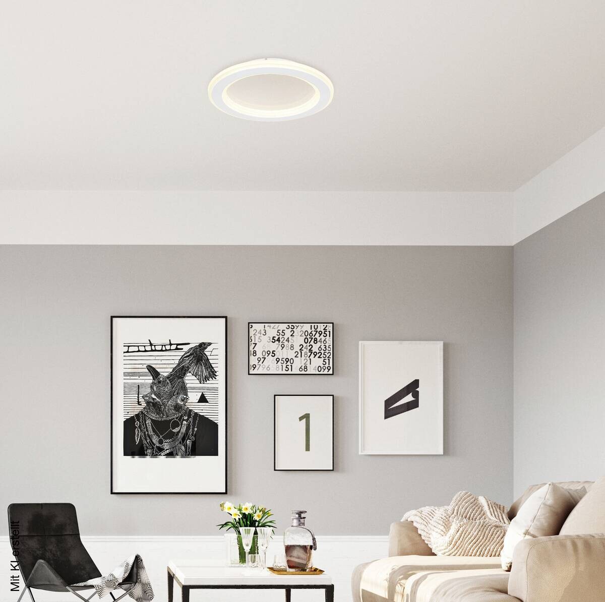 LED-Deckenleuchte H/D: ca. 5x30 cm