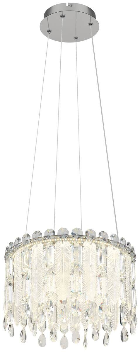 GLOBO Pendelleuchte Chrom klar Metall H/D: ca. 120x39,5 cm 1 Brennstellen