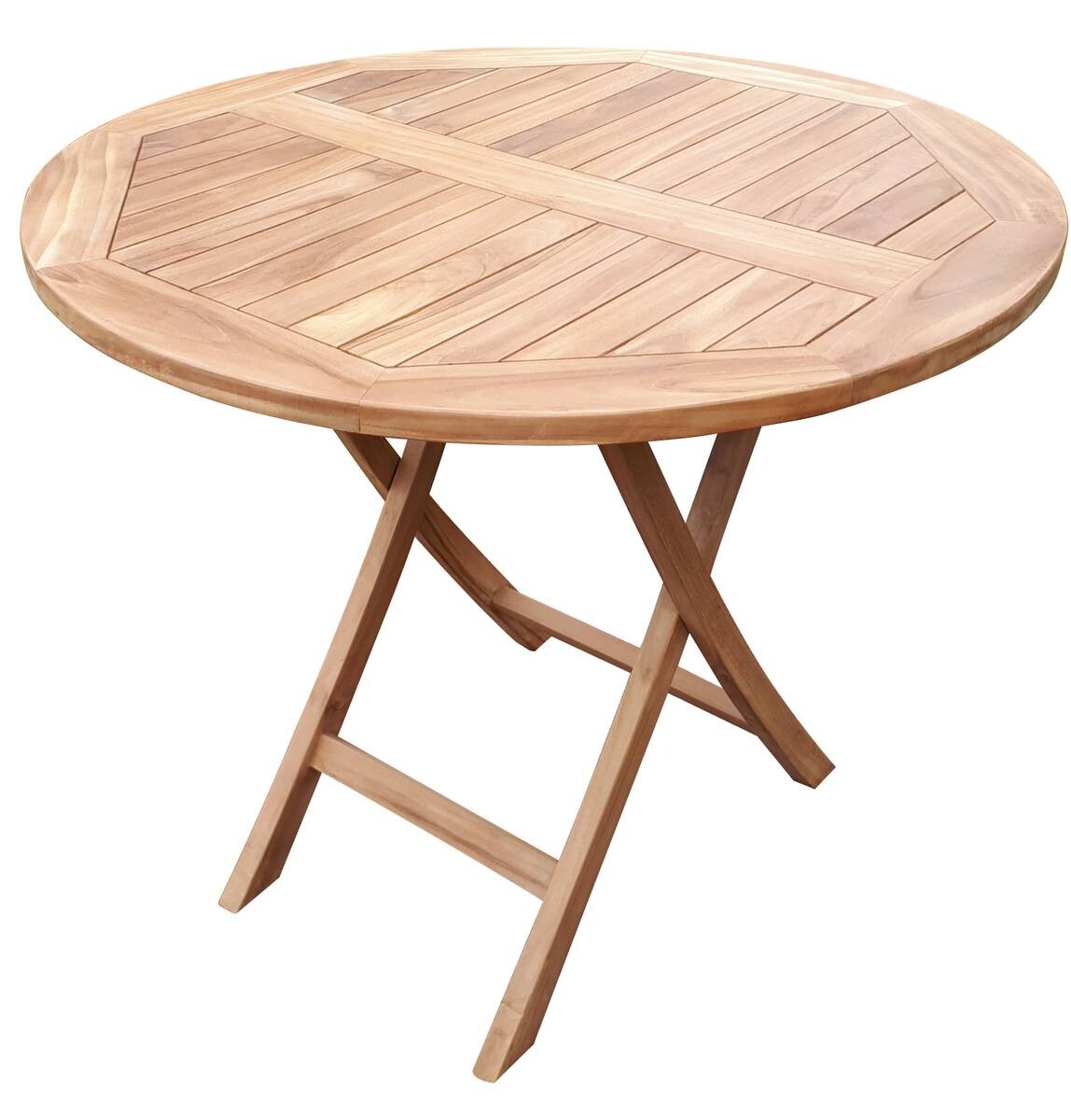 deVries Gartentisch Woodie natur Teakholz H/D: ca. 75x90 cm