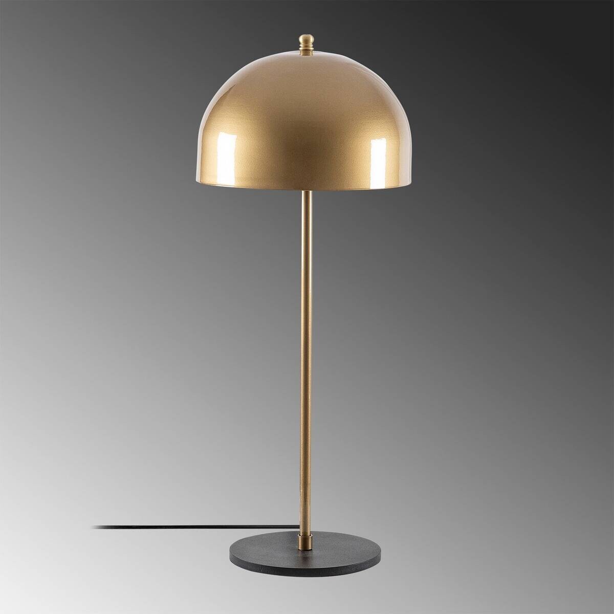 Opviq Tischleuchte Can gold schwarz Metall B/H/T/L/D: ca. 24x58x24x24x25 cm E27 1 Brennstellen