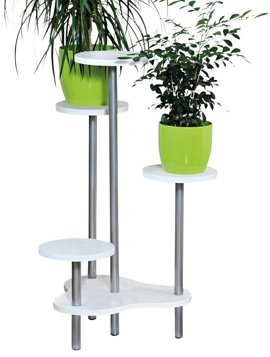 Kesper Blumenständer weiß Spanplatte B/H/T: ca. 64,5x72,5x46 cm