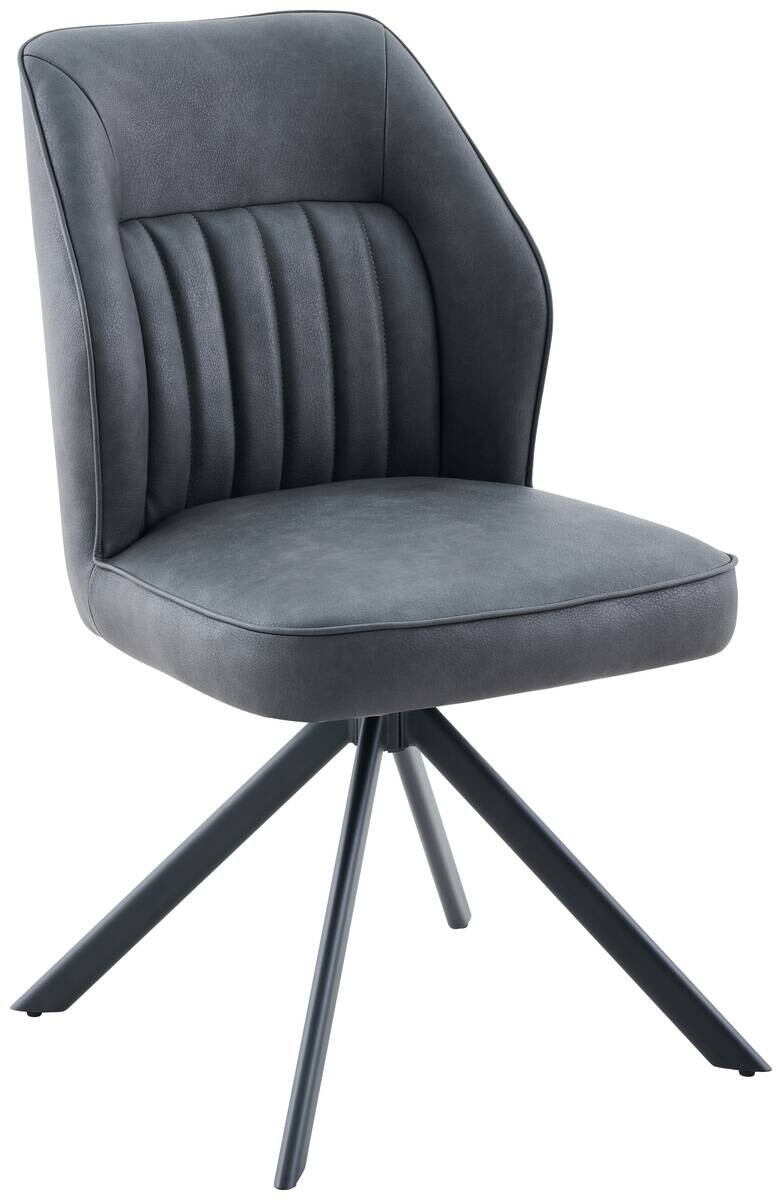 Stuhl Prizzi anthrazit Kunstleder B/H/T: ca. 51x92x64 cm