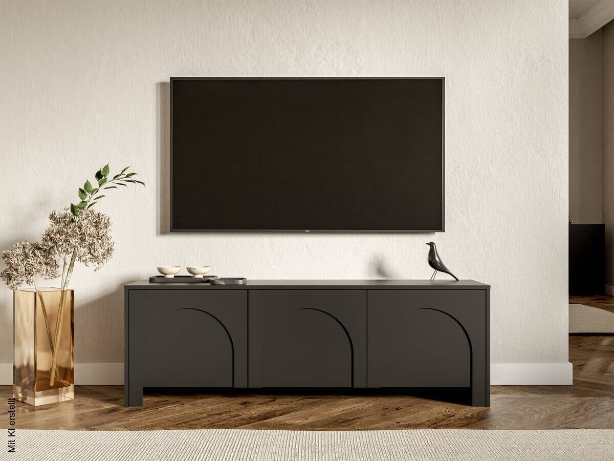 TV-Lowboard ARCO schwarz B/H/T: ca. 150x49x35 cm