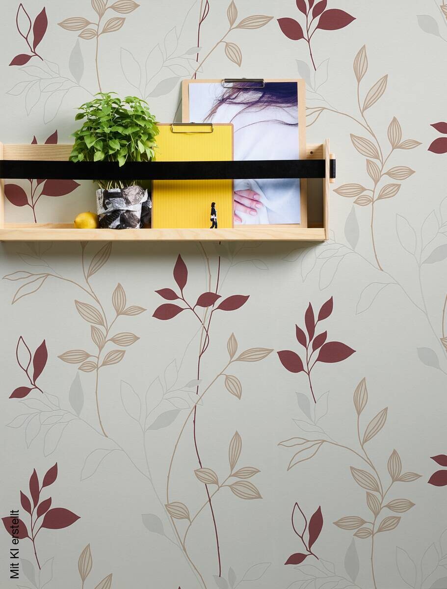 A.S.Creation Vliestapete rot beige B/H/D: ca. 53x1005x9,6 cm